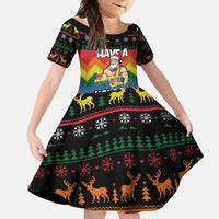 Have A Super Gay Holiday Christmas Family Matching Long Sleeve Bodycon Dress and Hawaiian Shirt Xmas Holiday Patterns - Wonder Print Shop