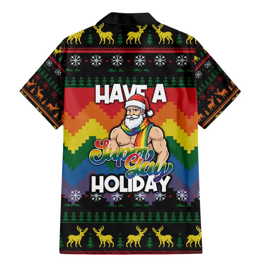 Have A Super Gay Holiday Christmas Family Matching Mermaid Dress and Hawaiian Shirt Xmas Holiday Patterns - Wonder Print Shop