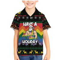 Have A Super Gay Holiday Christmas Family Matching Mermaid Dress and Hawaiian Shirt Xmas Holiday Patterns - Wonder Print Shop