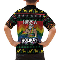 Have A Super Gay Holiday Christmas Family Matching Off The Shoulder Long Sleeve Dress and Hawaiian Shirt Xmas Holiday Patterns - Wonder Print Shop