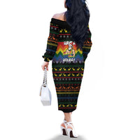 Have A Super Gay Holiday Christmas Family Matching Off The Shoulder Long Sleeve Dress and Hawaiian Shirt Xmas Holiday Patterns - Wonder Print Shop