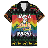Have A Super Gay Holiday Christmas Family Matching Off Shoulder Maxi Dress and Hawaiian Shirt Xmas Holiday Patterns - Wonder Print Shop