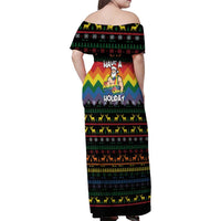 Have A Super Gay Holiday Christmas Family Matching Off Shoulder Maxi Dress and Hawaiian Shirt Xmas Holiday Patterns - Wonder Print Shop