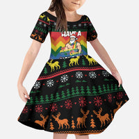 Have A Super Gay Holiday Christmas Family Matching Puletasi and Hawaiian Shirt Xmas Holiday Patterns - Wonder Print Shop