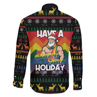 Have A Super Gay Holiday Christmas Family Matching Summer Maxi Dress and Hawaiian Shirt Xmas Holiday Patterns - Wonder Print Shop