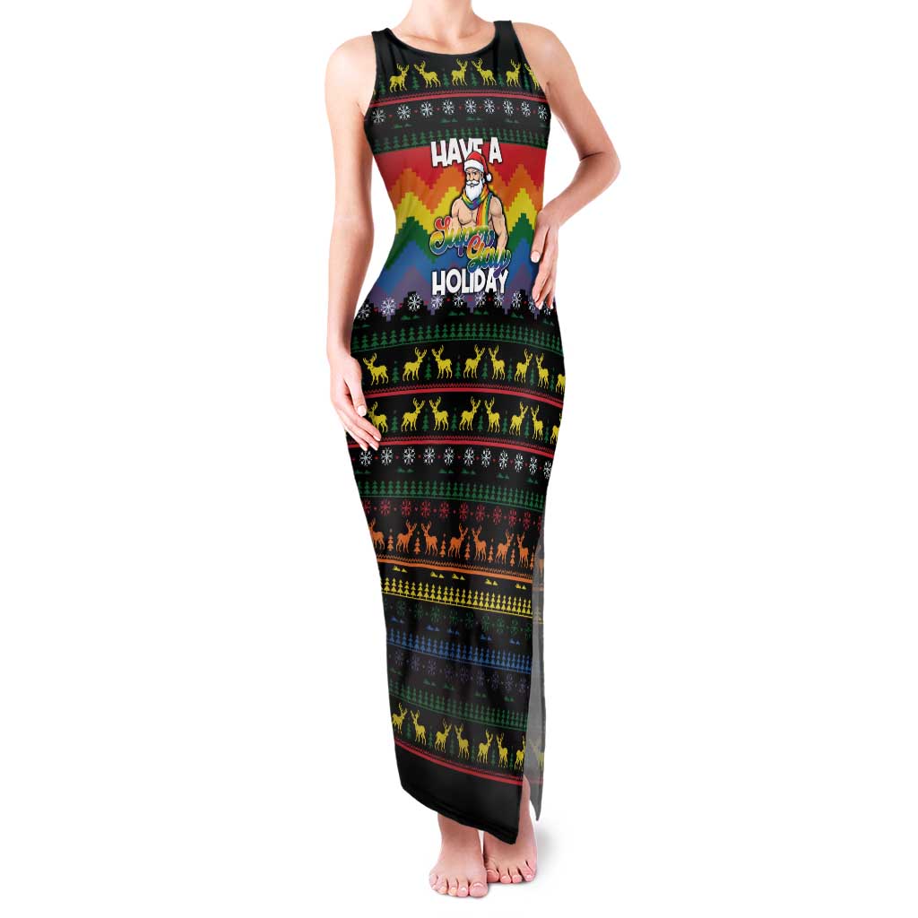 Have A Super Gay Holiday Christmas Family Matching Tank Maxi Dress and Hawaiian Shirt Xmas Holiday Patterns - Wonder Print Shop