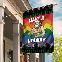 Have A Super Gay Holiday Christmas Garden Flag Xmas Holiday Patterns - Wonder Print Shop