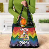 Have A Super Gay Holiday Christmas Grocery Bag Xmas Holiday Patterns - Wonder Print Shop