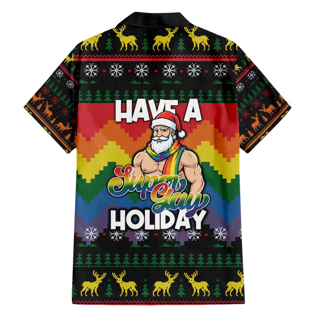 Have A Super Gay Holiday Christmas Hawaiian Shirt Xmas Holiday Patterns - Wonder Print Shop