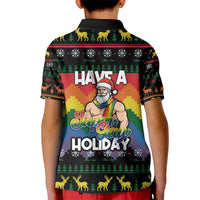 Have A Super Gay Holiday Christmas Kid Polo Shirt Xmas Holiday Patterns - Wonder Print Shop