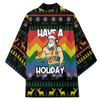 Have A Super Gay Holiday Christmas Kimono Xmas Holiday Patterns - Wonder Print Shop