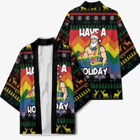 Have A Super Gay Holiday Christmas Kimono Xmas Holiday Patterns - Wonder Print Shop