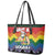 Have A Super Gay Holiday Christmas Leather Tote Bag Xmas Holiday Patterns - Wonder Print Shop