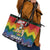 Have A Super Gay Holiday Christmas Leather Tote Bag Xmas Holiday Patterns - Wonder Print Shop