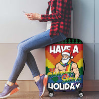 Have A Super Gay Holiday Christmas Luggage Cover Xmas Holiday Patterns - Wonder Print Shop