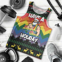 Have A Super Gay Holiday Christmas Men Tank Top Xmas Holiday Patterns - Wonder Print Shop