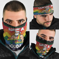 Have A Super Gay Holiday Christmas Neck Gaiter Xmas Holiday Patterns - Wonder Print Shop
