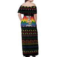 Have A Super Gay Holiday Christmas Off Shoulder Maxi Dress Xmas Holiday Patterns - Wonder Print Shop