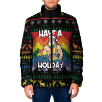 Have A Super Gay Holiday Christmas Padded Jacket Xmas Holiday Patterns - Wonder Print Shop