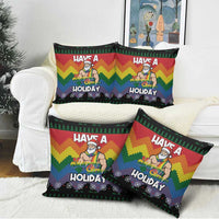 Have A Super Gay Holiday Christmas Pillow Cover Xmas Holiday Patterns - Wonder Print Shop