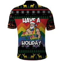 Have A Super Gay Holiday Christmas Polo Shirt Xmas Holiday Patterns - Wonder Print Shop