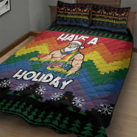 Have A Super Gay Holiday Christmas Quilt Bed Set Xmas Holiday Patterns - Wonder Print Shop