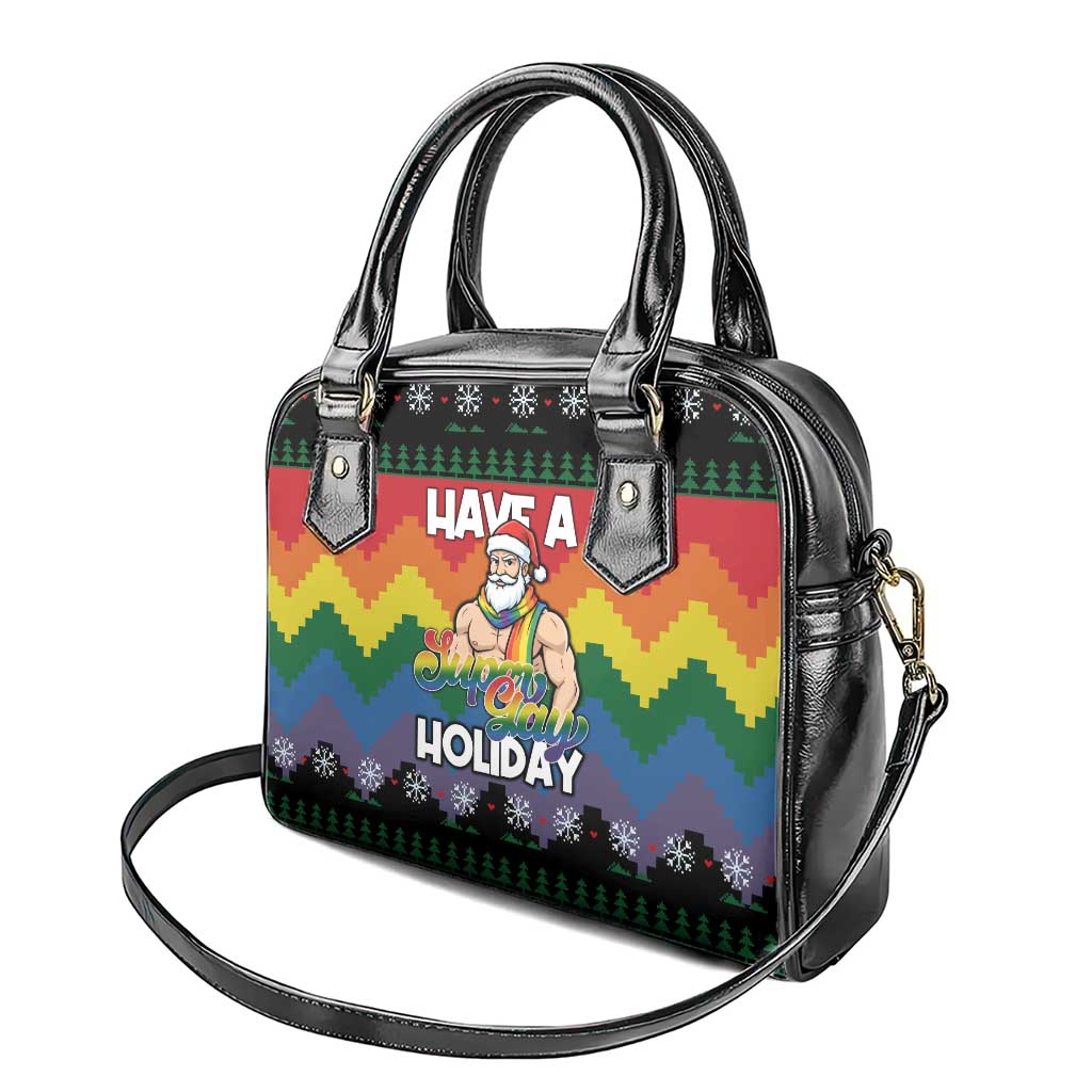 Have A Super Gay Holiday Christmas Shoulder Handbag Xmas Holiday Patterns - Wonder Print Shop