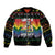 Have A Super Gay Holiday Christmas Sleeve Zip Bomber Jacket Xmas Holiday Patterns - Wonder Print Shop