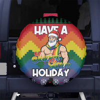 Have A Super Gay Holiday Christmas Spare Tire Cover Xmas Holiday Patterns - Wonder Print Shop