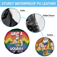 Have A Super Gay Holiday Christmas Spare Tire Cover Xmas Holiday Patterns - Wonder Print Shop