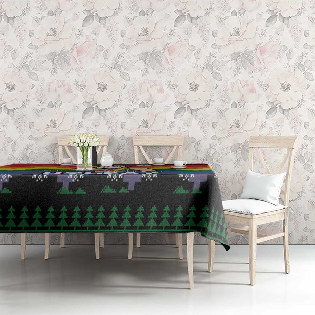 Have A Super Gay Holiday Christmas Tablecloth Xmas Holiday Patterns - Wonder Print Shop