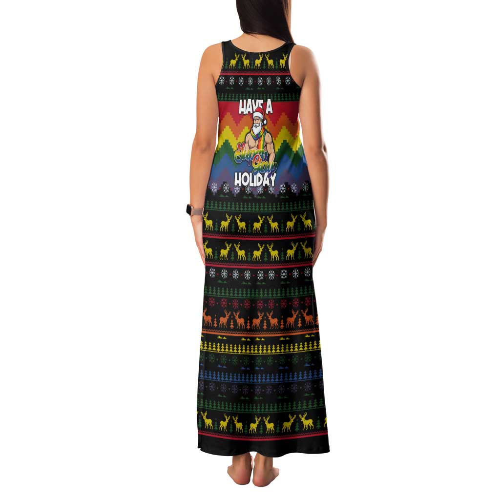 Have A Super Gay Holiday Christmas Tank Maxi Dress Xmas Holiday Patterns - Wonder Print Shop