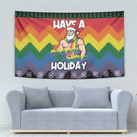 Have A Super Gay Holiday Christmas Tapestry Xmas Holiday Patterns - Wonder Print Shop