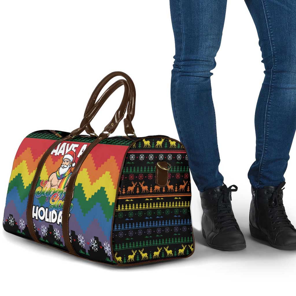 Have A Super Gay Holiday Christmas Travel Bag Xmas Holiday Patterns - Wonder Print Shop