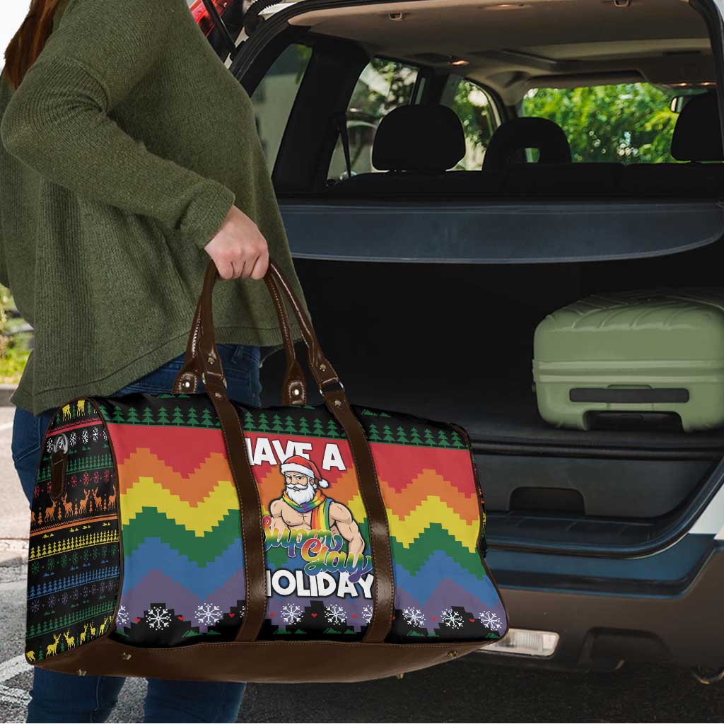 Have A Super Gay Holiday Christmas Travel Bag Xmas Holiday Patterns - Wonder Print Shop