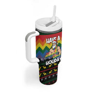 Have A Super Gay Holiday Christmas Tumbler With Handle Xmas Holiday Patterns - Wonder Print Shop