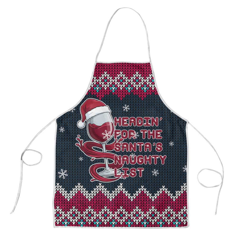 Headin For Santas Naughty Christmas Christmas Apron Xmas Holiday Patterns - Wonder Print Shop