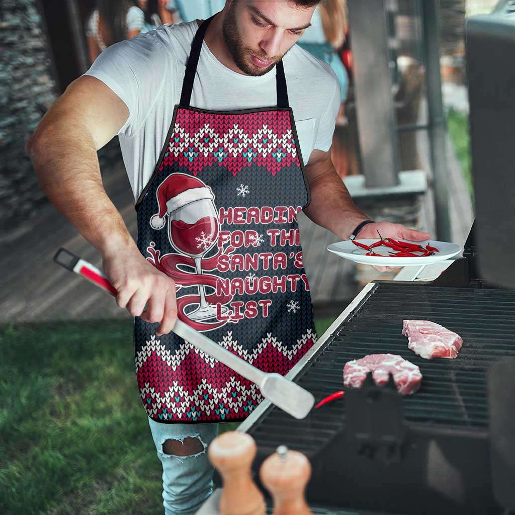 Headin For Santas Naughty Christmas Christmas Apron Xmas Holiday Patterns - Wonder Print Shop
