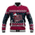 Headin For Santas Naughty Christmas Christmas Baseball Jacket Xmas Holiday Patterns - Wonder Print Shop