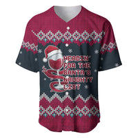 Headin For Santas Naughty Christmas Christmas Baseball Jersey Xmas Holiday Patterns - Wonder Print Shop