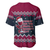 Headin For Santas Naughty Christmas Christmas Baseball Jersey Xmas Holiday Patterns - Wonder Print Shop
