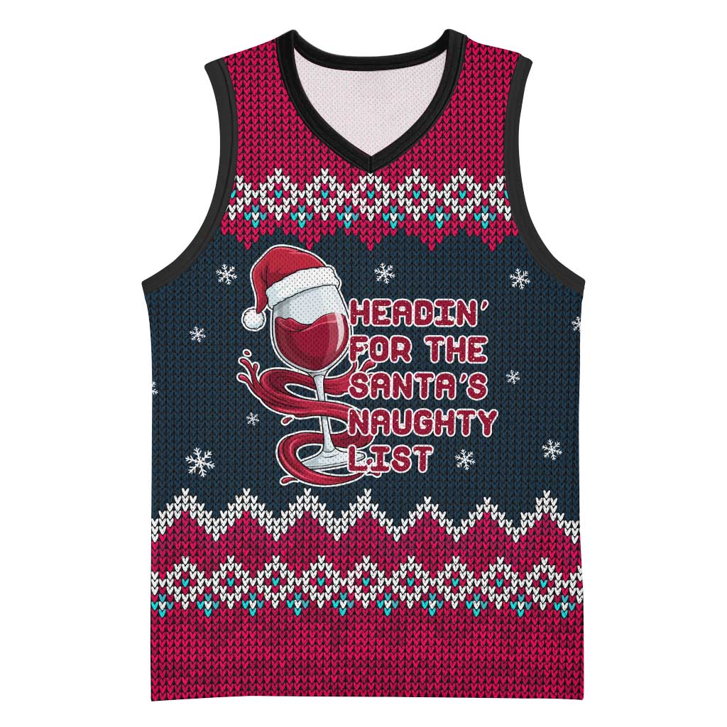 Headin For Santas Naughty Christmas Christmas Basketball Jersey Xmas Holiday Patterns - Wonder Print Shop