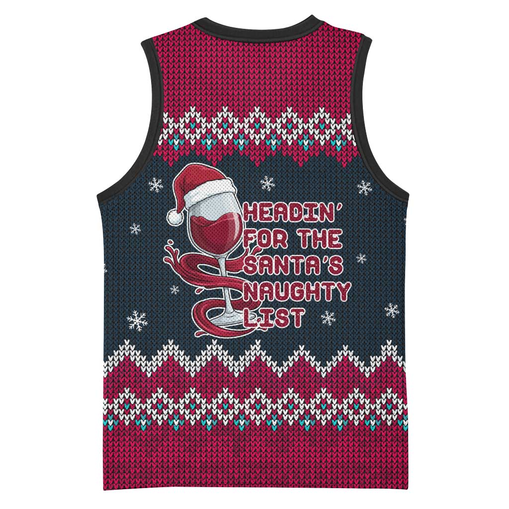 Headin For Santas Naughty Christmas Christmas Basketball Jersey Xmas Holiday Patterns - Wonder Print Shop
