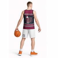 Headin For Santas Naughty Christmas Christmas Basketball Jersey Xmas Holiday Patterns - Wonder Print Shop
