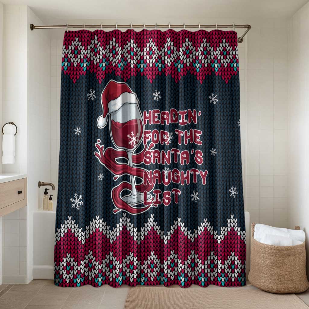 Headin For Santas Naughty Christmas Christmas Bathroom Set Xmas Holiday Patterns - Wonder Print Shop
