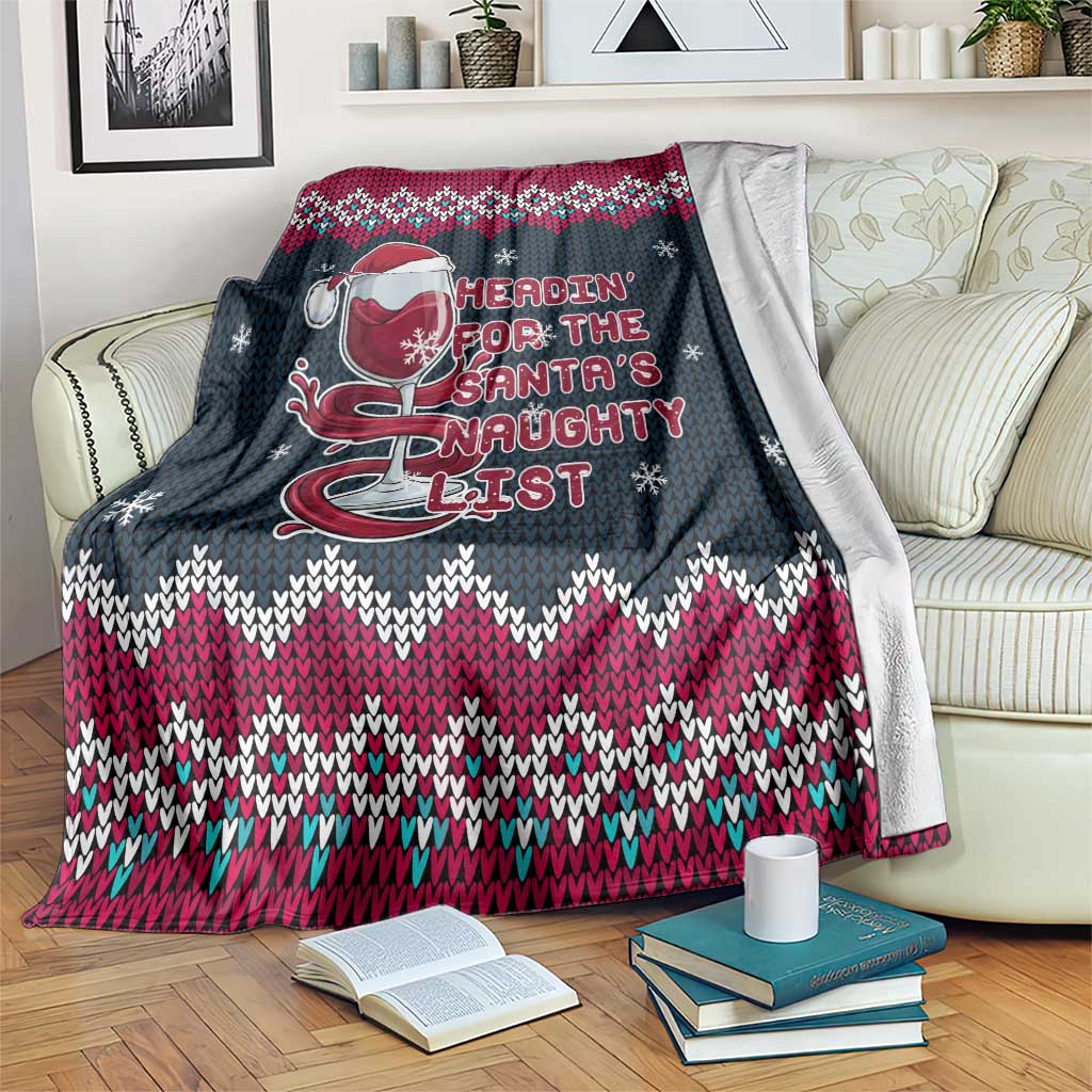 Headin For Santas Naughty Christmas Christmas Blanket Xmas Holiday Patterns - Wonder Print Shop