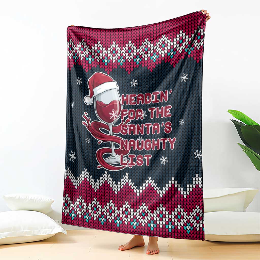 Headin For Santas Naughty Christmas Christmas Blanket Xmas Holiday Patterns - Wonder Print Shop