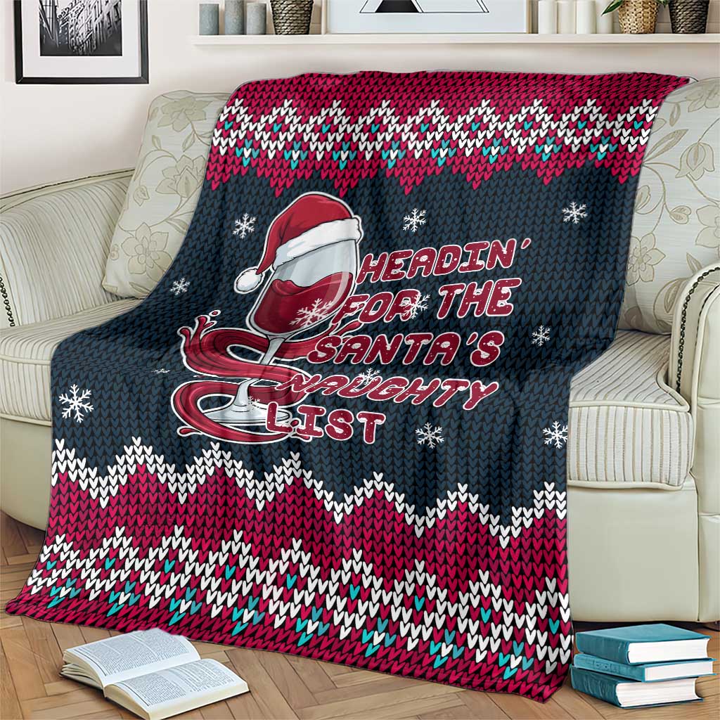 Headin For Santas Naughty Christmas Christmas Blanket Xmas Holiday Patterns - Wonder Print Shop