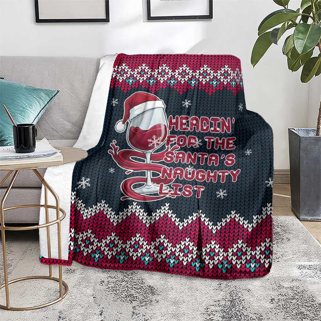 Headin For Santas Naughty Christmas Christmas Blanket Xmas Holiday Patterns - Wonder Print Shop