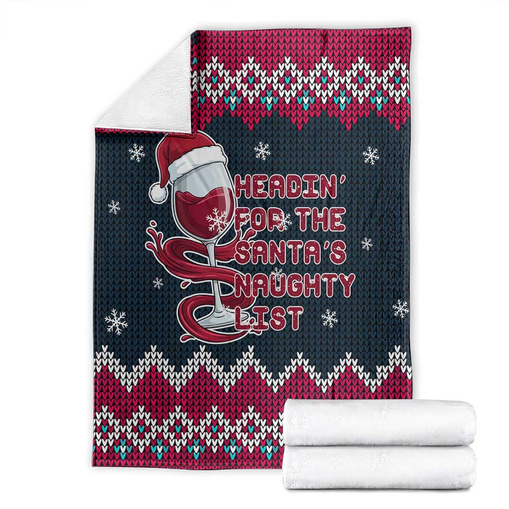 Headin For Santas Naughty Christmas Christmas Blanket Xmas Holiday Patterns - Wonder Print Shop